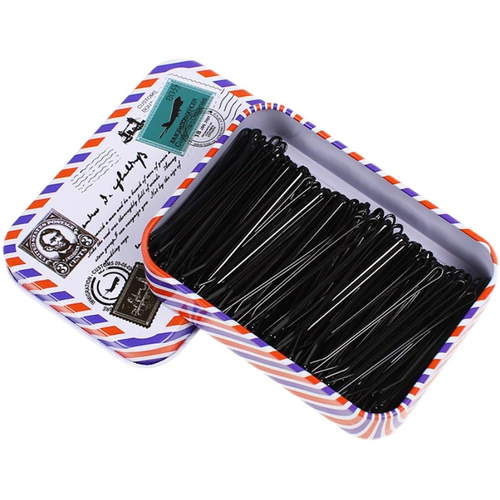 Детская черная заколка для волос, челка, шпильки для волос, простой и элегантный дизайн