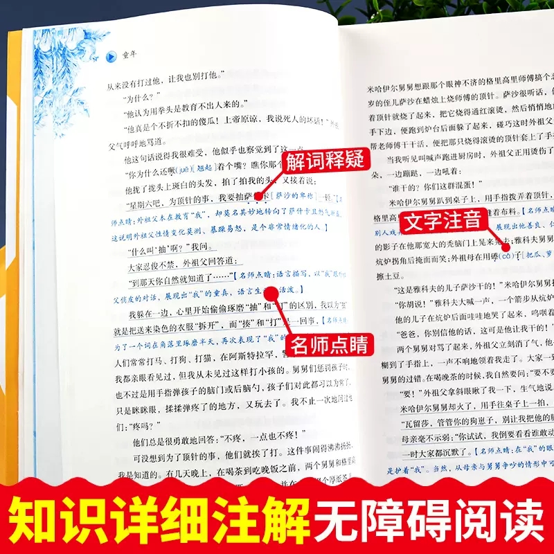 爱德教育 青少版 经典名著书库 童年 全译本小学生青少版六年级上册必读课外书5/6年级上册考点尽在掌握中小生经典世界名著