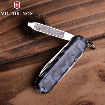 ດັ້ງເດີມ Victorinox Swiss Army Knife 58mm Navy Camouflage Blue Model 0.6223.942 Multifunctional Swiss Knife