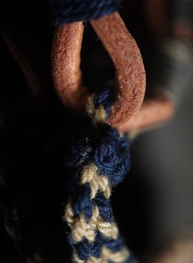 星野系列 |牛皮绳双圈925银可调节手绳原创设计纯手工编织不撞款