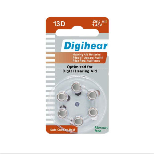 原装正品13D助听器电池10D312D675D纽扣电子DigihearPR48锌空气 - 图3