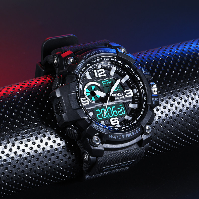 时刻美儿童指针式潮流运动电子表 skmei梦捷国产腕表