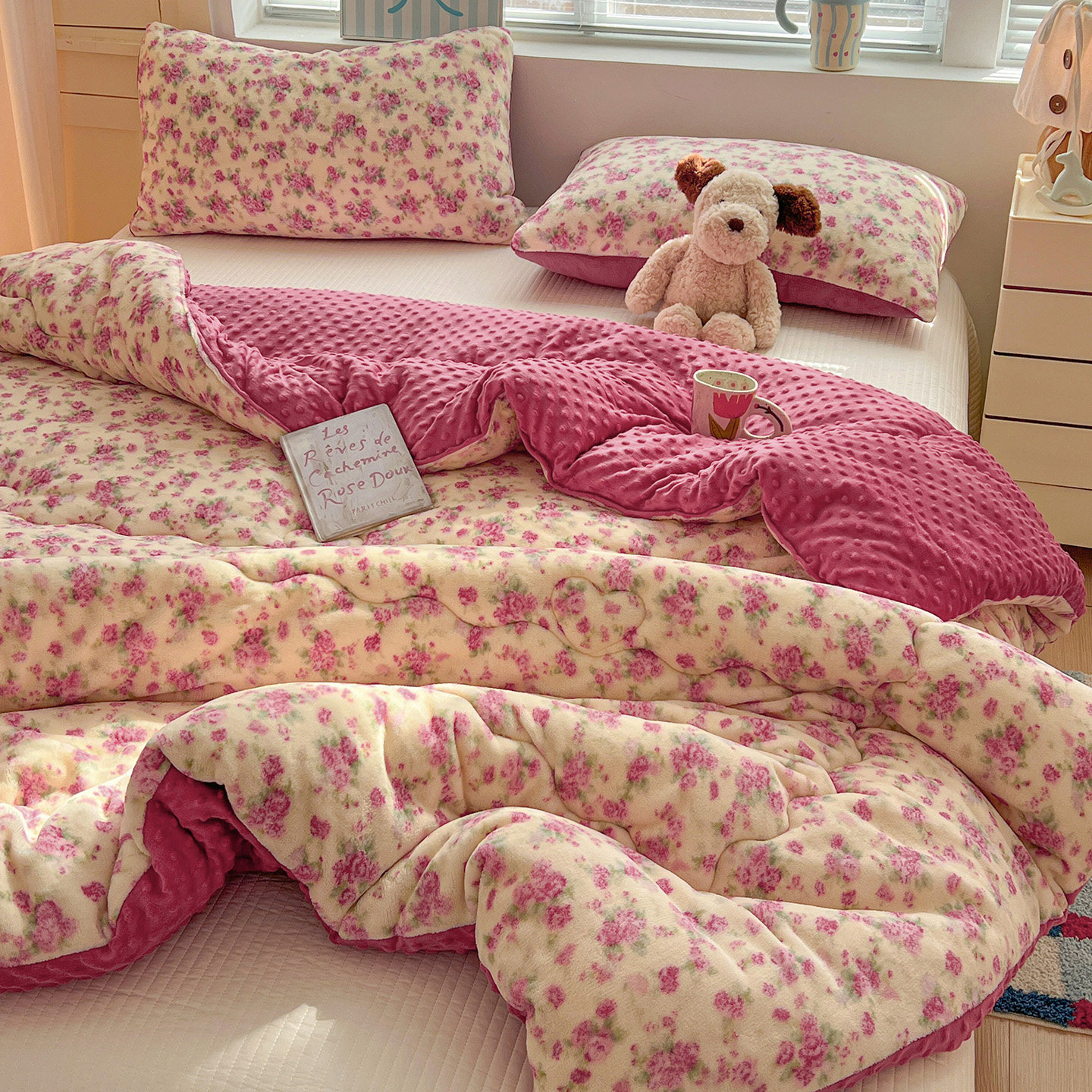 2025新款豆豆被加厚牛奶绒冬被被子宿舍单人棉被芯被褥保暖春秋被,淘宝优惠券,粉丝福利购,淘宝优惠卷