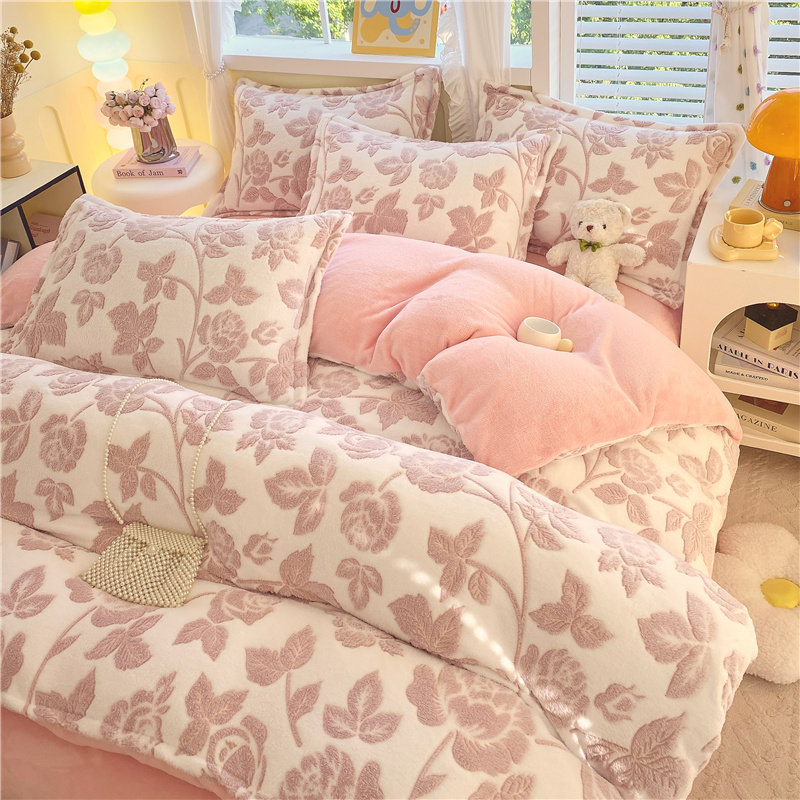 珊瑚绒冬被被子被套全套一整套棉被冬季加厚保暖牛奶绒可拆卸被芯,淘宝优惠券,粉丝福利购,淘宝优惠卷