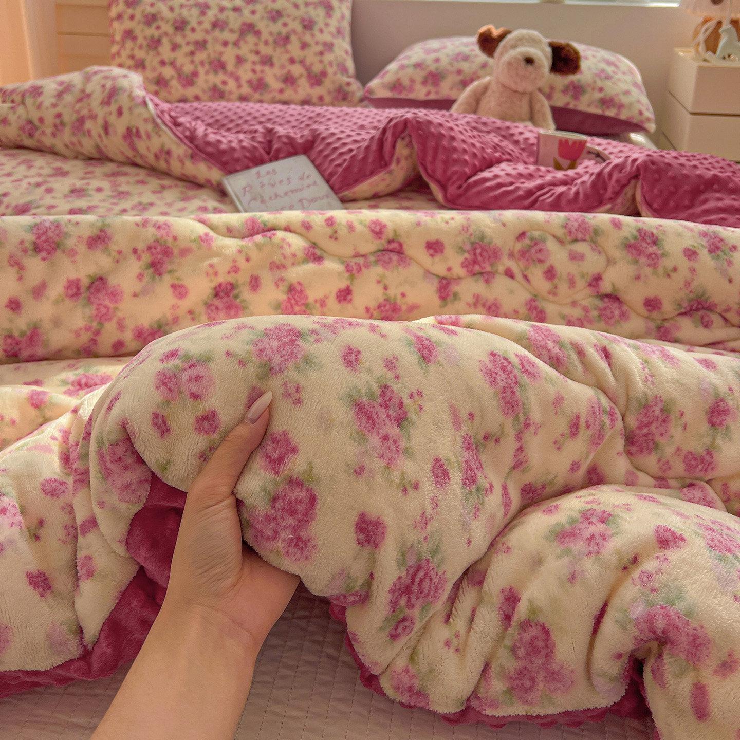 2025新款豆豆被加厚牛奶绒冬被被子宿舍单人棉被芯被褥保暖春秋被,淘宝优惠券,粉丝福利购,淘宝优惠卷