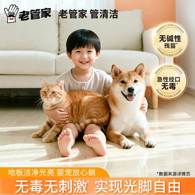 老管家地板清洁剂2瓶装