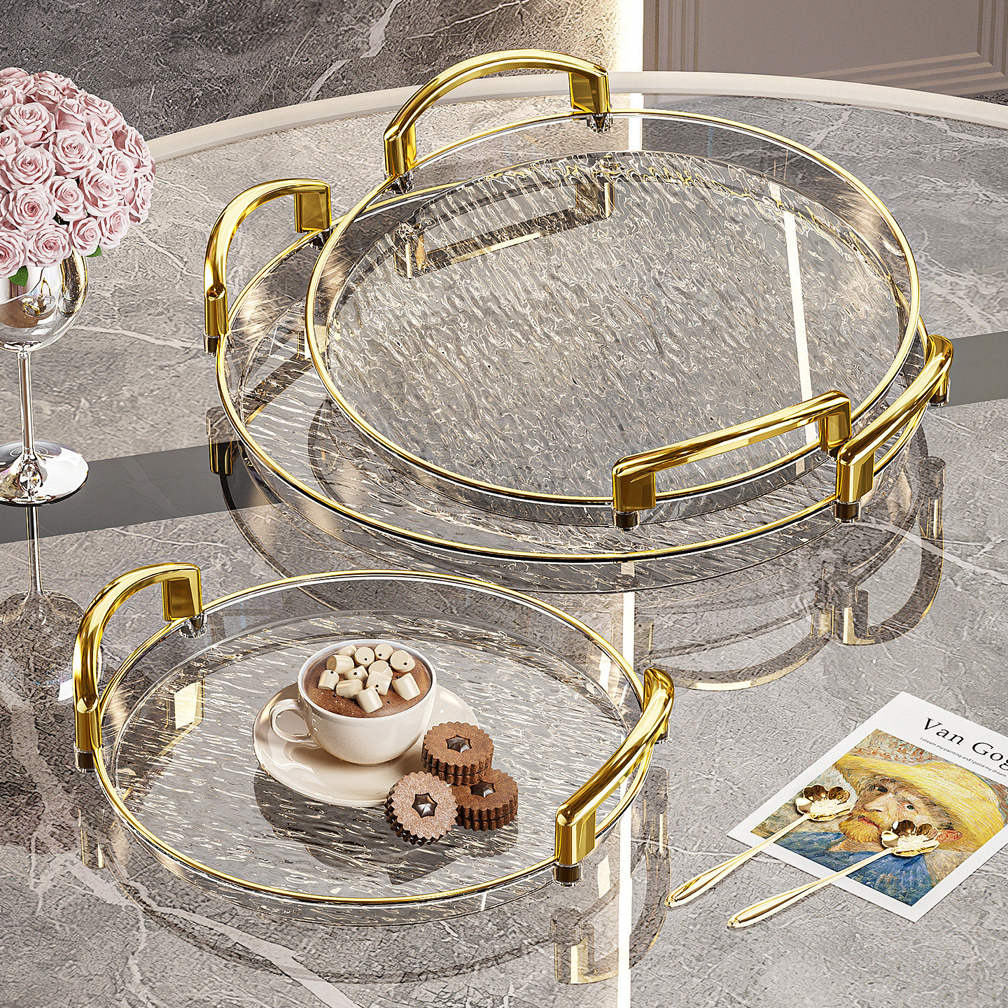 茶盘轻奢高档2026新款客厅茶几放杯子水杯收纳盘子美容院专用托盘,淘宝优惠券,粉丝福利购,淘宝优惠卷