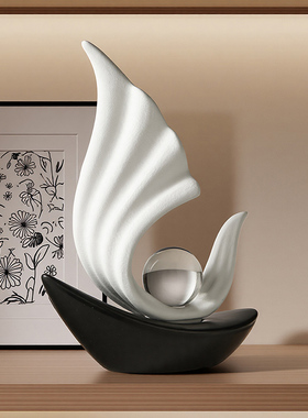 水晶球一帆风顺装饰品摆件