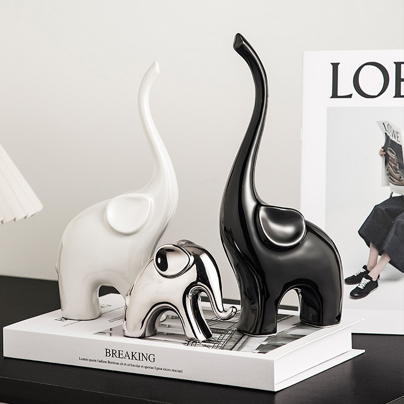 轻奢高档陶瓷玄关桌面摆件家居客厅酒柜电视柜装饰品创意乔迁礼物,淘宝优惠券,粉丝福利购,淘宝优惠卷