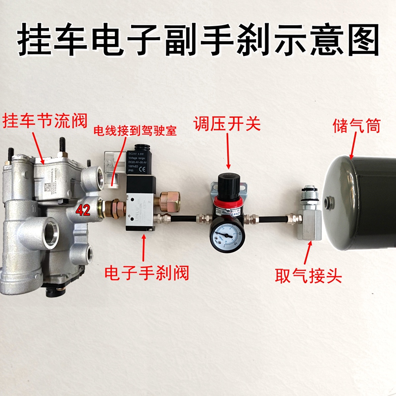 威孚科 电子副手刹 跳泵神器牵引拖磅省米安装简单半挂车高速跳磅 - 图1