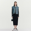 HAVVA stackable denim waistcoat for women