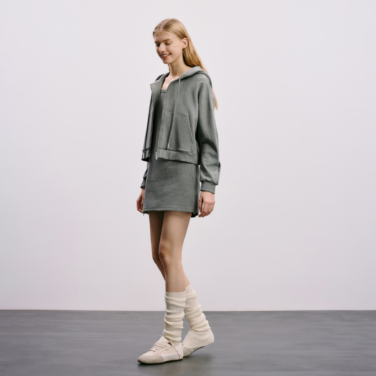 HAVVA连帽拉链卫衣外套+连衣裙两件套运动风女士套装2026春Z27520,淘宝优惠券,粉丝福利购,淘宝优惠卷