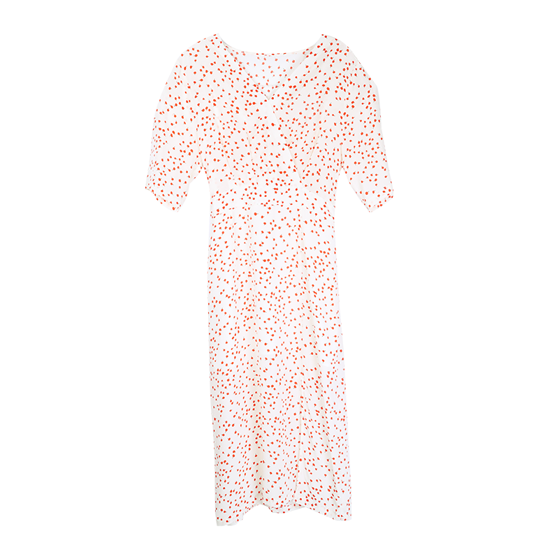 思玛瑞2020年夏季桑蚕丝显瘦v领 思玛瑞连衣裙