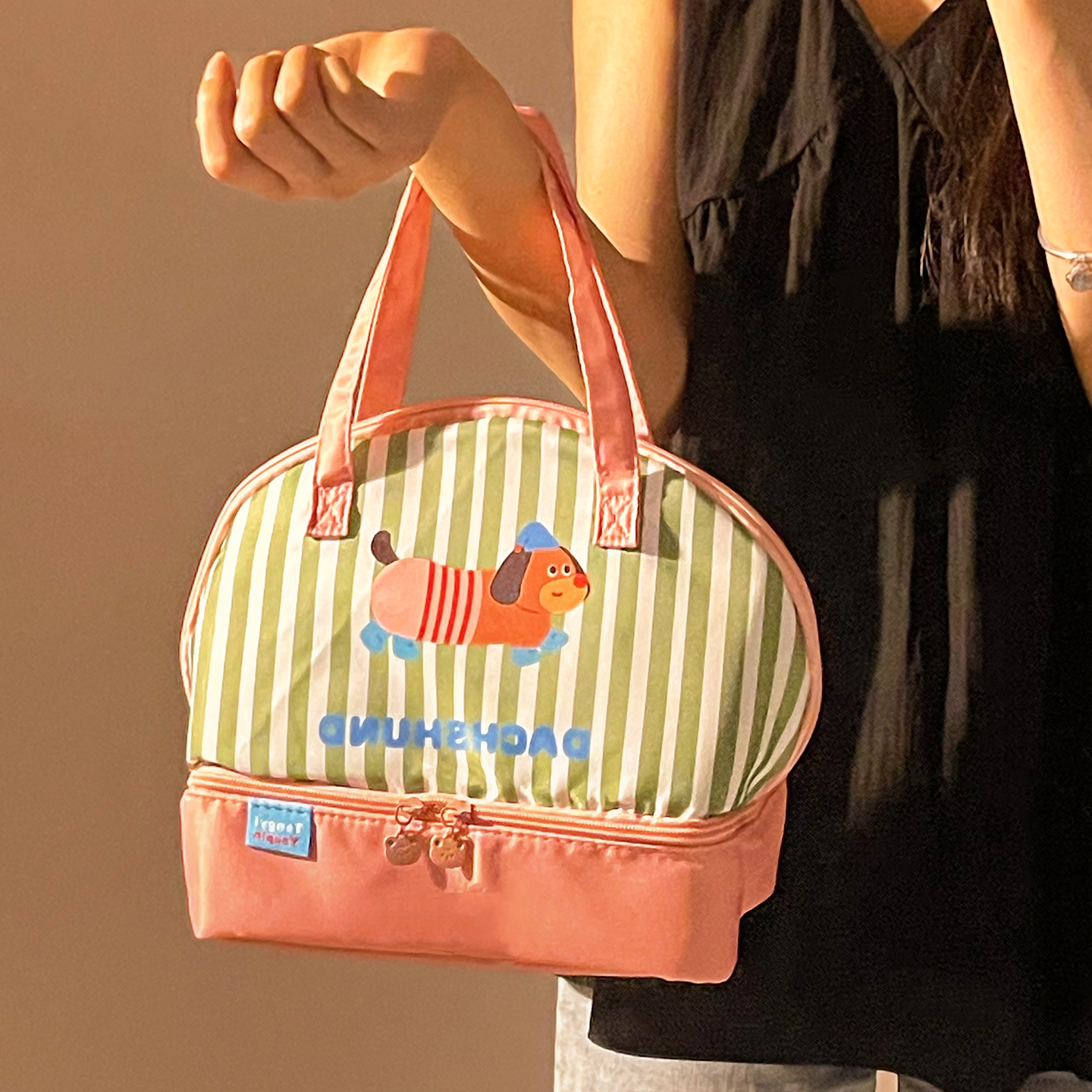 原创双层保温便当包学生上学手提午餐上班手提饭盒袋便携带饭餐包,淘宝优惠券,粉丝福利购,淘宝优惠卷