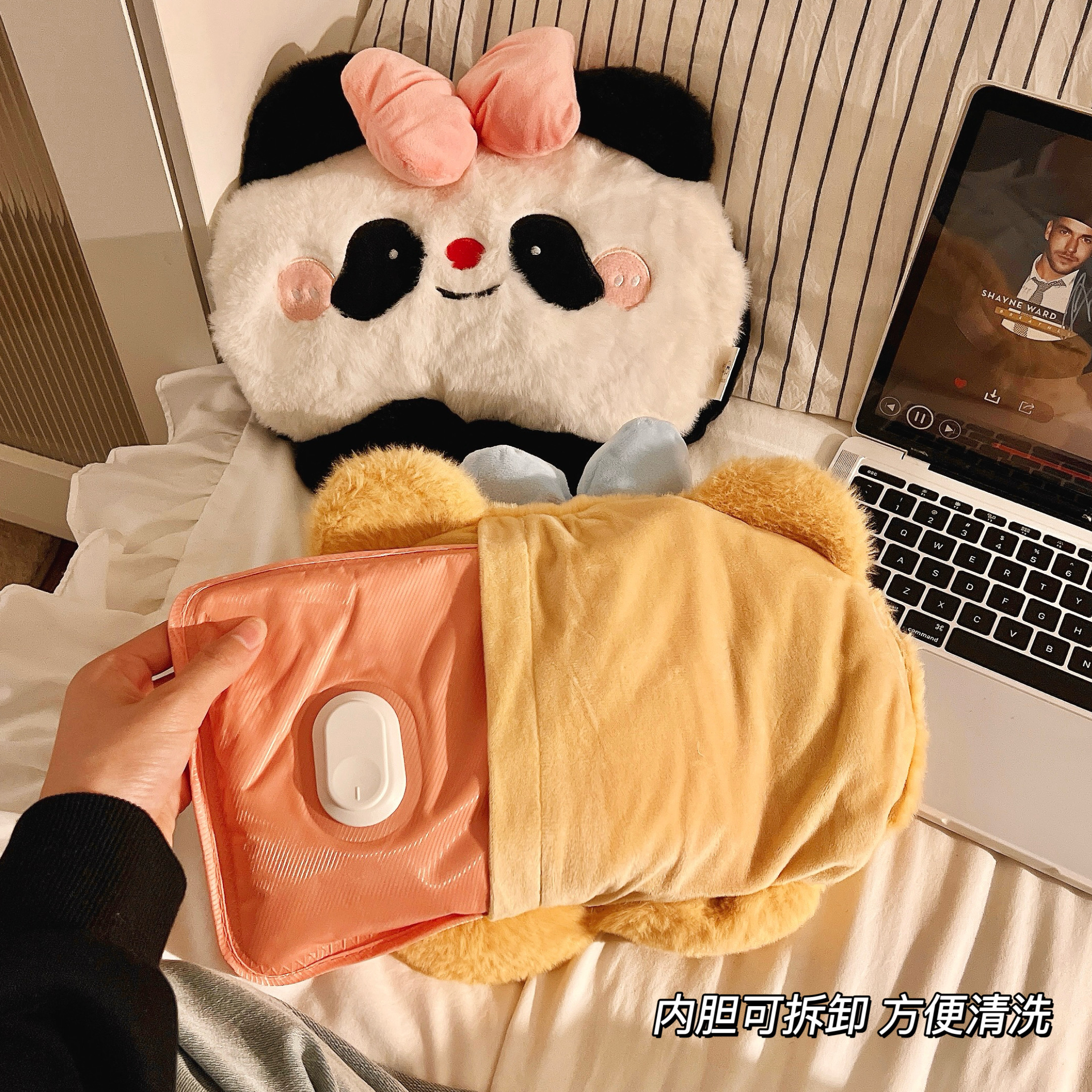 2025新款小熊热水袋充电防爆正品女痛经专用敷肚子暖手宝电热水袋 - 图1