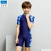 Hosa Water Cube Đồ bơi cho trẻ em Đồ bơi cho trẻ em Áo tắm Bãi biển Siamese Kem chống nắng cho trẻ em Đồ bơi Đồ bơi cho bé trai - Bộ đồ bơi của Kid đồ bơi cho be trai 10 tuổi Bộ đồ bơi của Kid