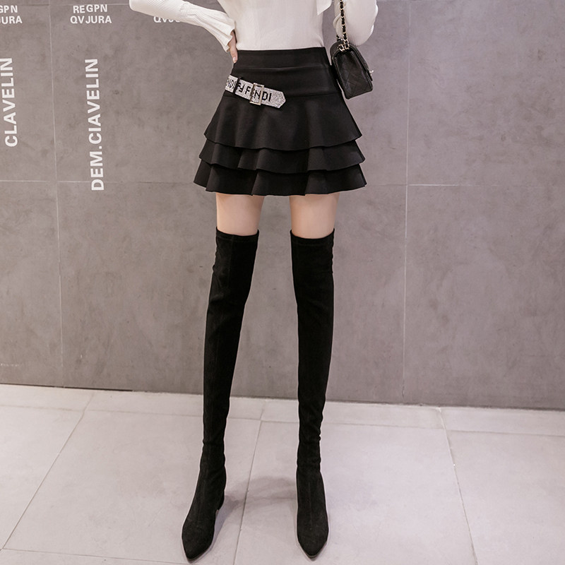 蛋糕裙2022年秋冬高腰显瘦打底裙裤 雅洛丝菲半身裙