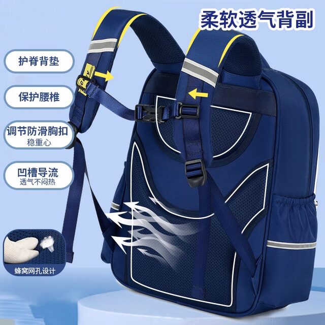 Disney boys' schoolbags for primary school students to protect spine and reduce burden