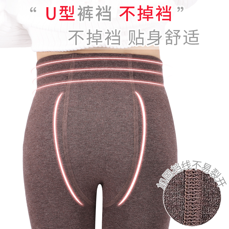 女童裤袜练功跳舞白色针织裤子小女孩外穿秋冬保暖加绒加厚打底裤