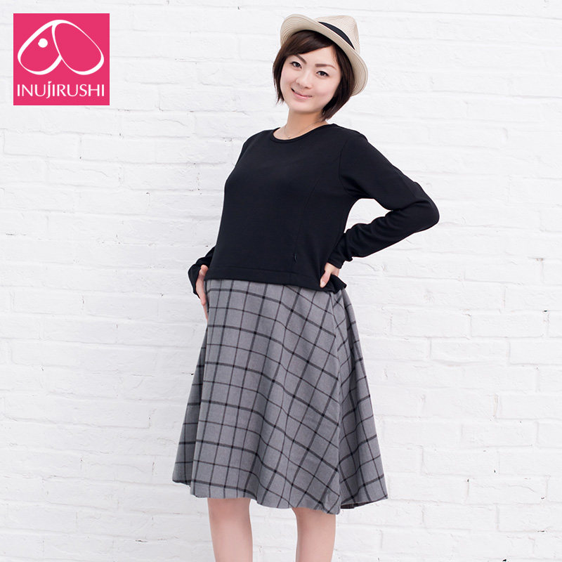 日本犬印孕妇妈咪月子哺乳衣连衣裙 龙婴本铺母婴连衣裙