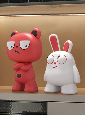 搞怪潮玩装饰摆件趣味可爱玩偶客厅电视柜玄关店铺办公室创意搭配