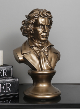 树脂仿铜工艺品客厅书房头像摆件