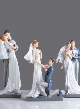 订婚送新人简约现代风电视柜摆件