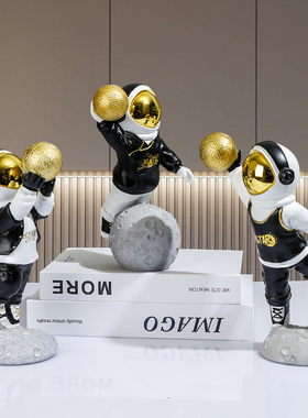 嘻哈元素酒柜玄关树脂电镀装饰品