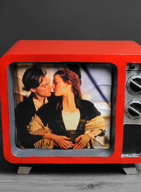 老式电视机摄影道具咖啡厅模型