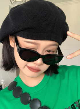 猫眼墨镜女款潮酷复古2023年新款高级感欧美搞怪辣妹网红小脸眼镜