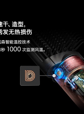 Dyson 戴森HS09多功能造型吹风机吹干拉直卷发三合一自动直发版