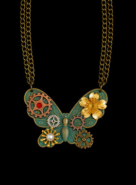 Vintage古着butterfly项链