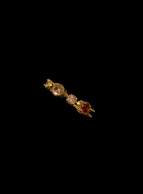 古着vintage复古Colorful Full Rhinestones彩色钻戒指