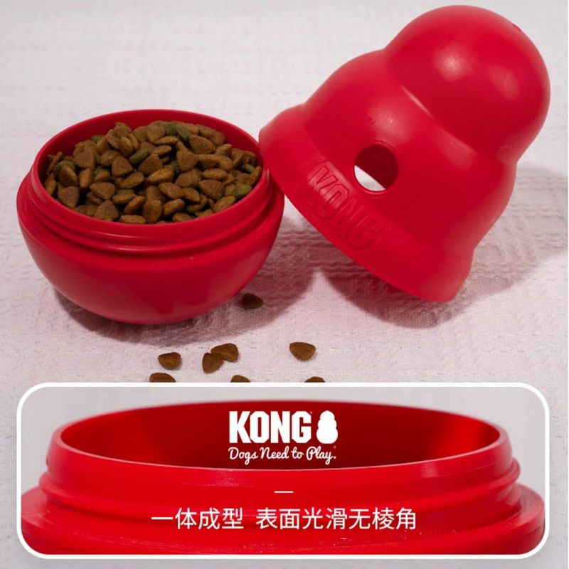 KONG狗狗玩具大型犬金毛柯基边牧消耗体力藏食不倒翁益智漏食球 - 图0