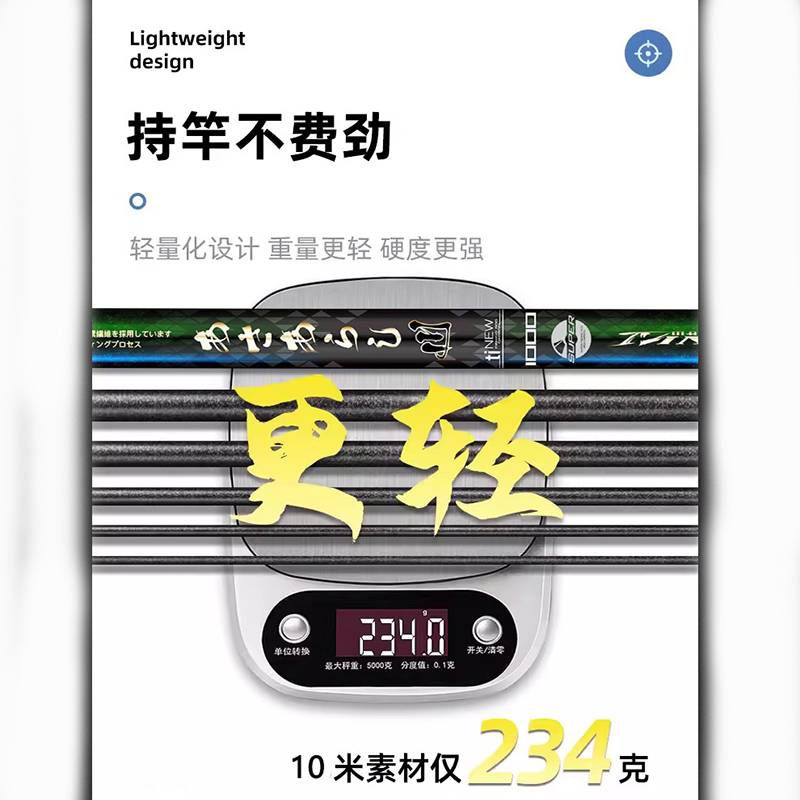 传统钓长杆打窝竿大炮竿超轻超硬8/10/11/12/13/15米14钓鱼竿手杆