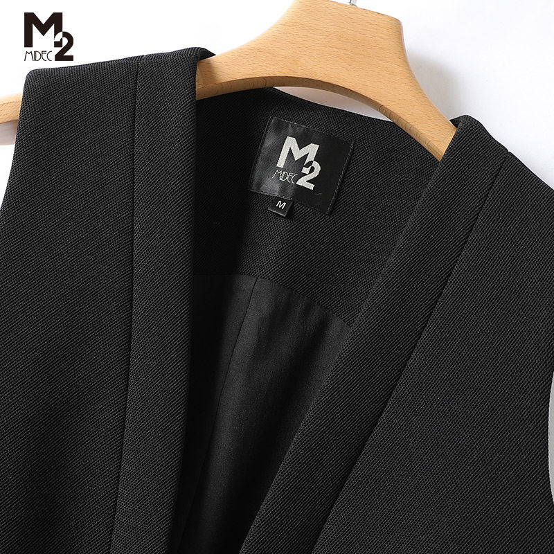 M2女装秋冬季中年妈妈款女背心宽松大码韩版轻薄气质西装外套马甲