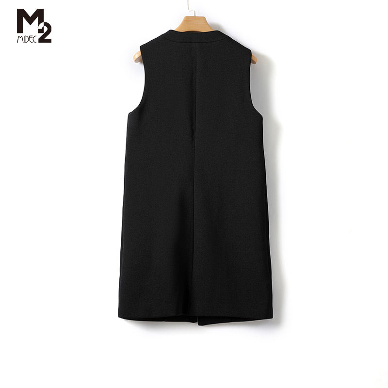 M2女装秋冬季中年妈妈款女背心宽松大码韩版轻薄气质西装外套马甲