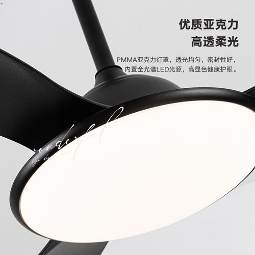 索燕简约现代风扇灯吊扇灯客厅灯卧室灯护眼餐厅吊灯led静音家用 - 图2