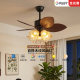 Nanyang retro style ceiling fan light, eye protection, simple and flicker-free
