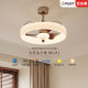 Medieval style ceiling fan lamp with eye protection and no flicker