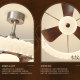 Medieval style ceiling fan lamp with eye protection and no flicker