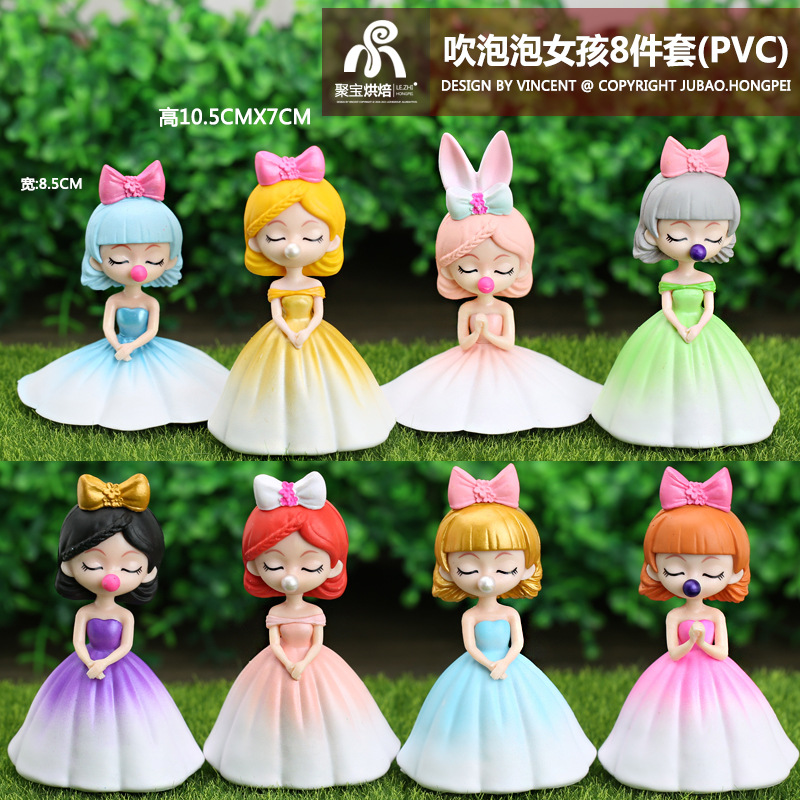 盲盒手办ins网红吹泡泡女孩可爱童话风少女心模型摆件学生玩具生-图1