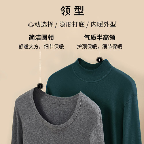 三枪官方男老年人纯棉保暖内衣爸爸中老年秋衣秋裤全棉秋冬棉毛衫 - 图1