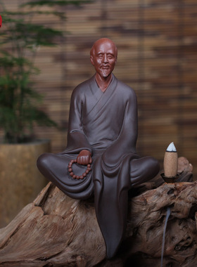 紫砂弘一法师禅意风壁柜装饰品