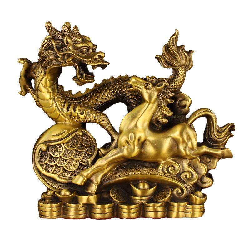 全铜龙马精神摆设生肖龙金钱龙家居装饰品中式龙摆件铜马工艺礼品,淘宝优惠券,粉丝福利购,淘宝优惠卷