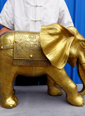 纯铜大象摆件招财吸水象吉祥如意