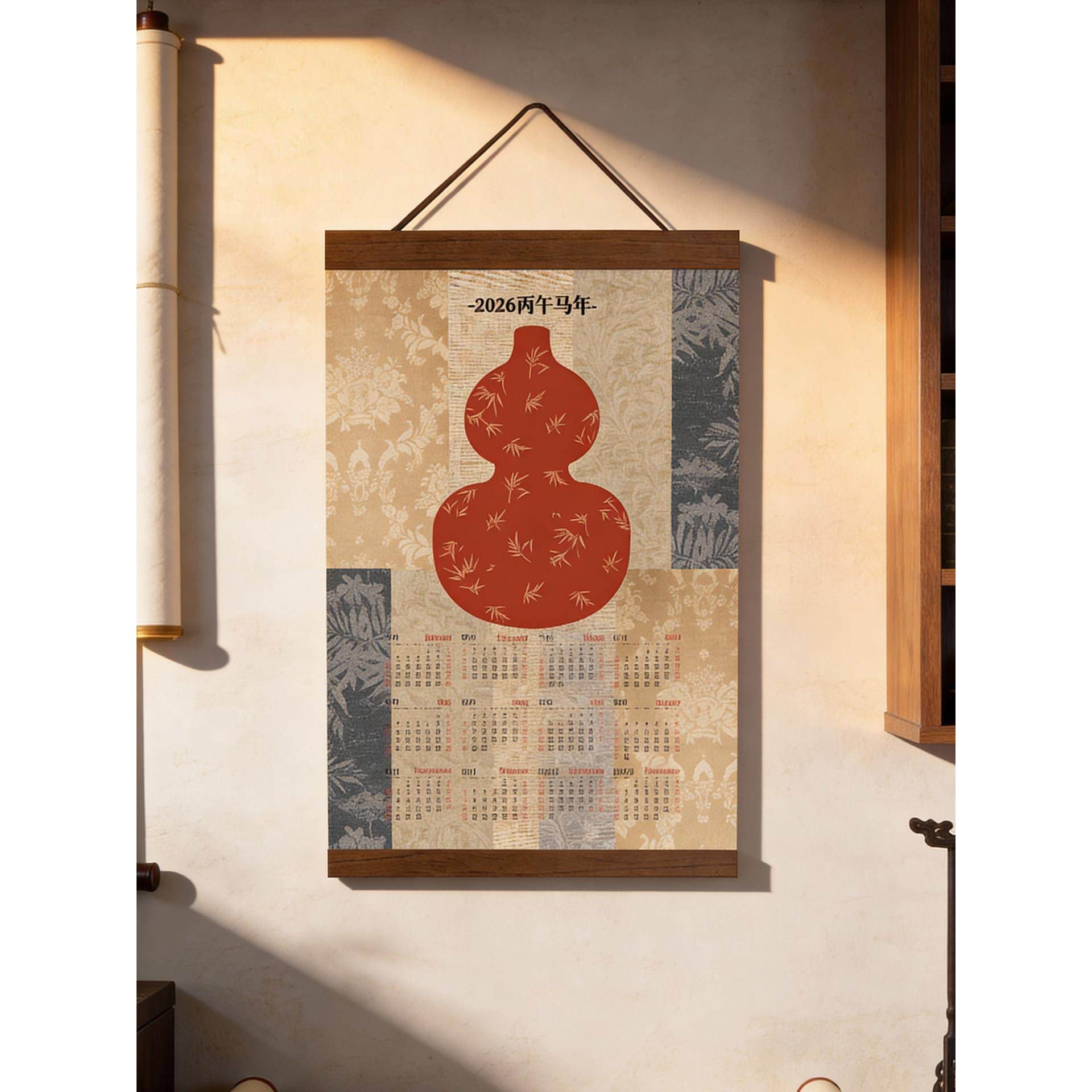 2026马年日历摆台A4文创软卡空白手写台历国潮宣纸软卡挂轴磁吸画夹书法摆台免装裱半生熟加厚毛笔书法作品纸,淘宝优惠券,粉丝福利购,淘宝优惠卷