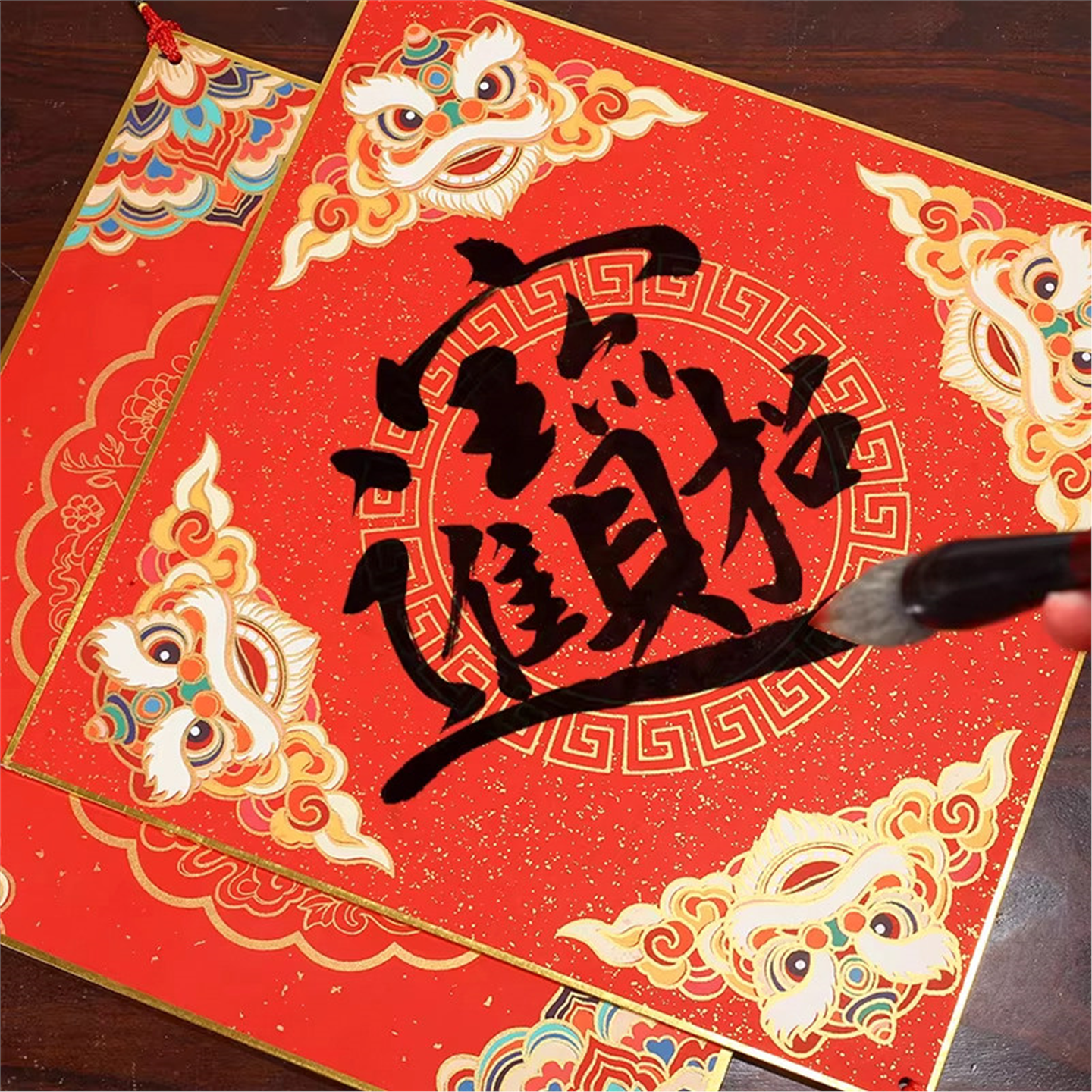 福卡挂件写福字的卡纸书法作品纸空白手写烫金蜡染宣纸斗方春联纸万年红对联硬卡斗方宫廷加厚国画福字纸专用,淘宝优惠券,粉丝福利购,淘宝优惠卷