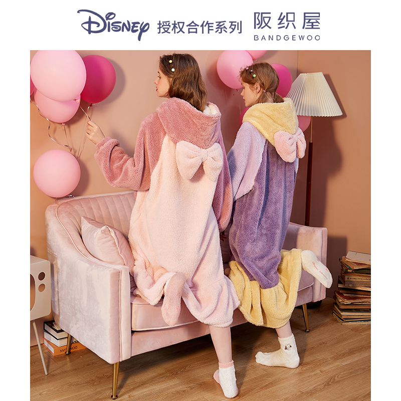 阪织屋迪士尼联名系列情侣冬睡袍 阪织屋睡袍/浴袍