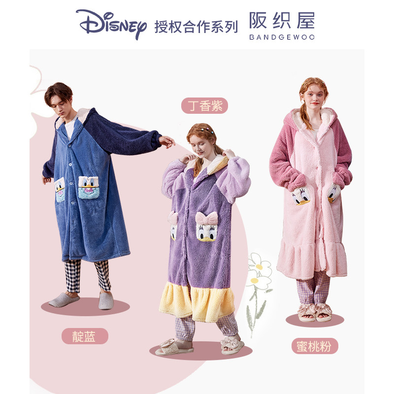 阪织屋迪士尼联名系列情侣冬睡袍 阪织屋睡袍/浴袍